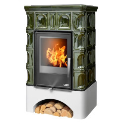 Kachlová kamna ABX Britania rovný sokl, Zelená 